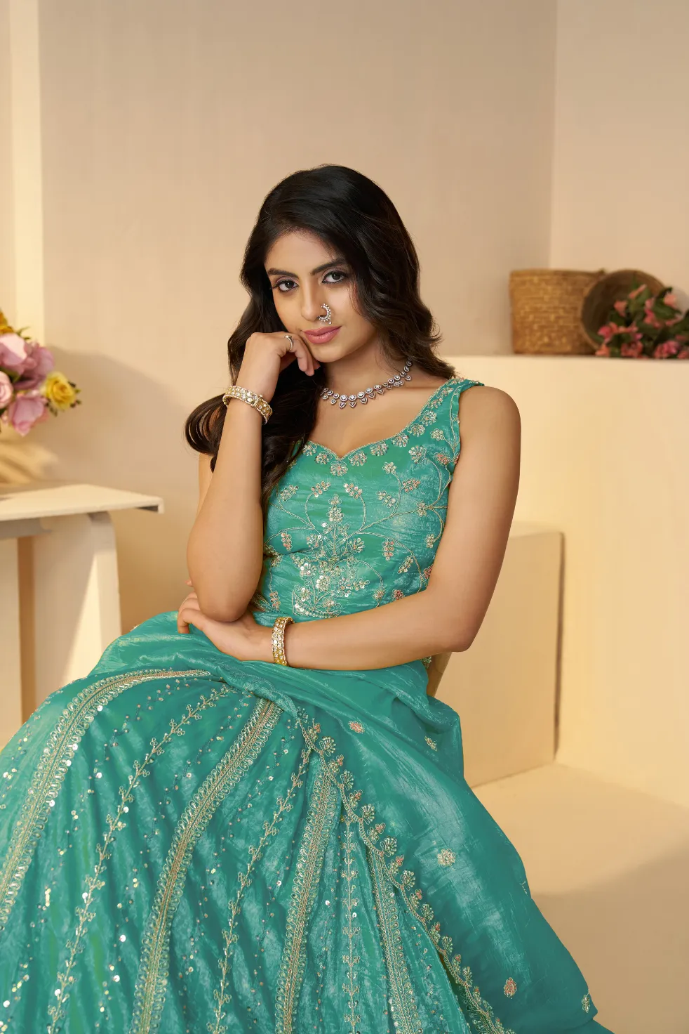 Kesar Fab RoyalSky Designer Lehenga Choli Set - Image 4