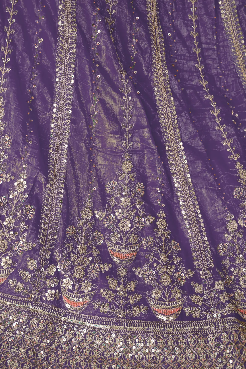 Kesar Fab Royale Drape Purple Lehenga Choli - Image 5