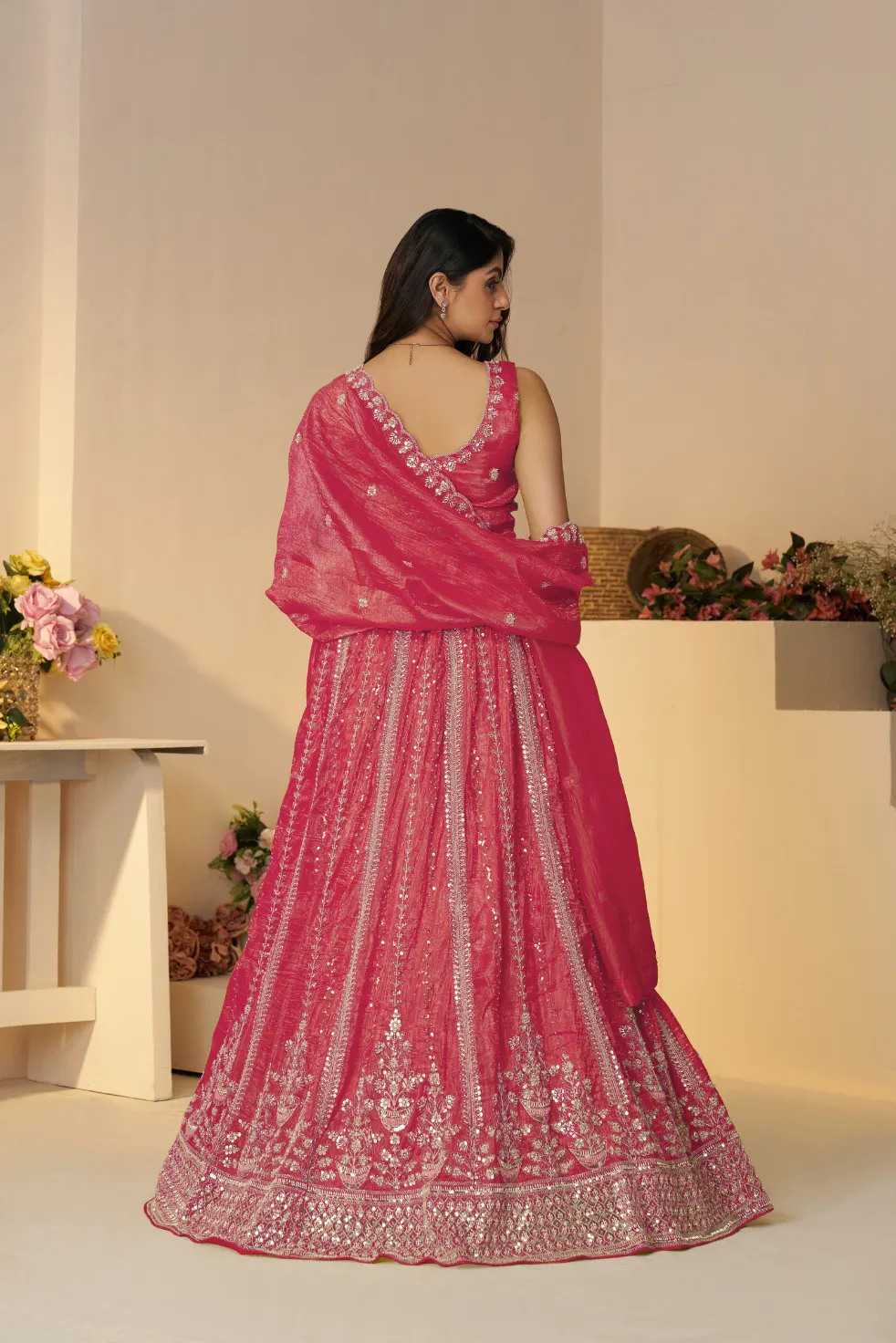 Kesar Fab Royale Pink Paisley Lehenga Choli - Image 2