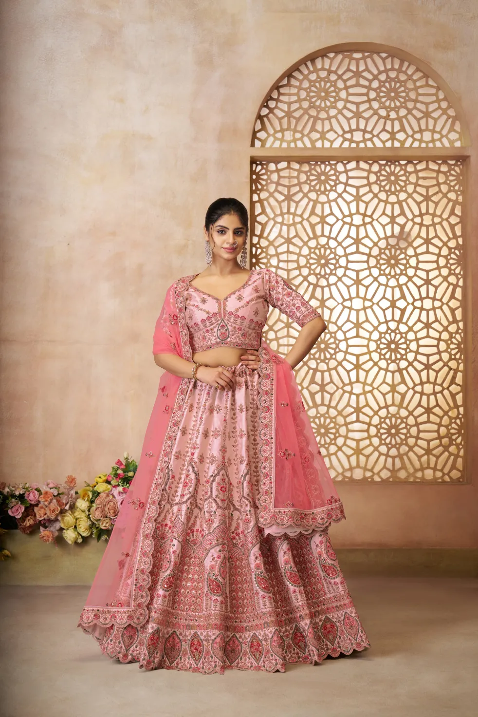Kesar-Fab-Royale-Pink-Paisley-Lehenga-KF-14-Pink-1.webp
