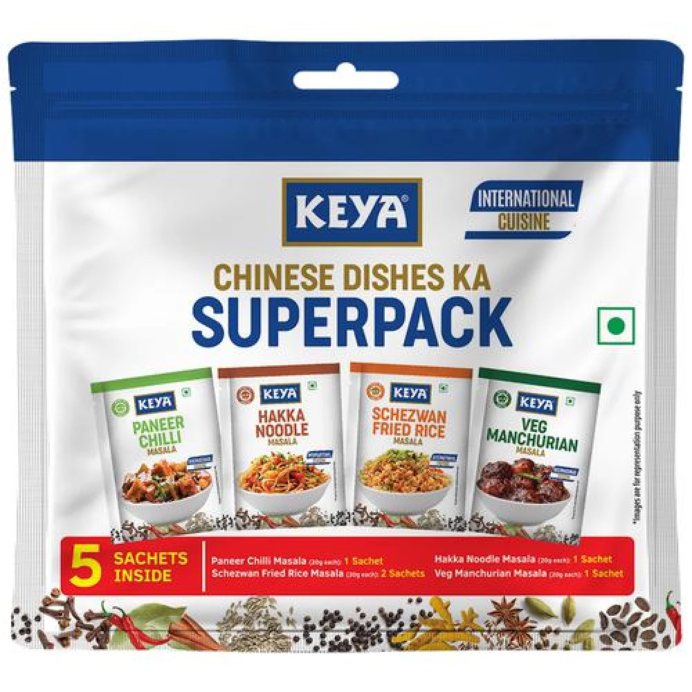 Keya Chinese Masala Super Pack - Paneer Chilli Keya Chinese Masala Super Pack - Paneer Chilli--100 g (5 Sachet X 20 g each)