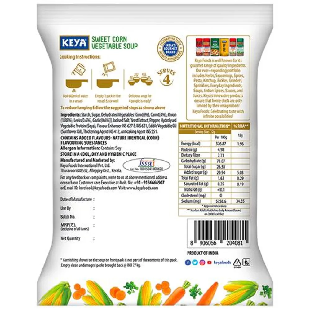 Keya Instant Soup - Sweet Corn Veg - Image 8