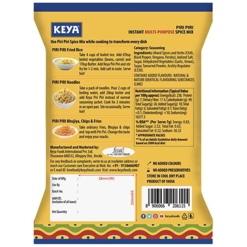 Keya Piri Piri - Multipurpose Seasoning With Oregano - Image 3