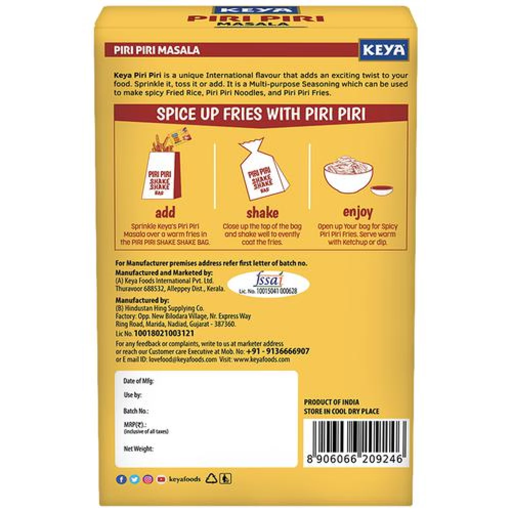 Keya Piri Piri Multipurpose Seasoning - Mix Of Herbs & Spices - Image 3