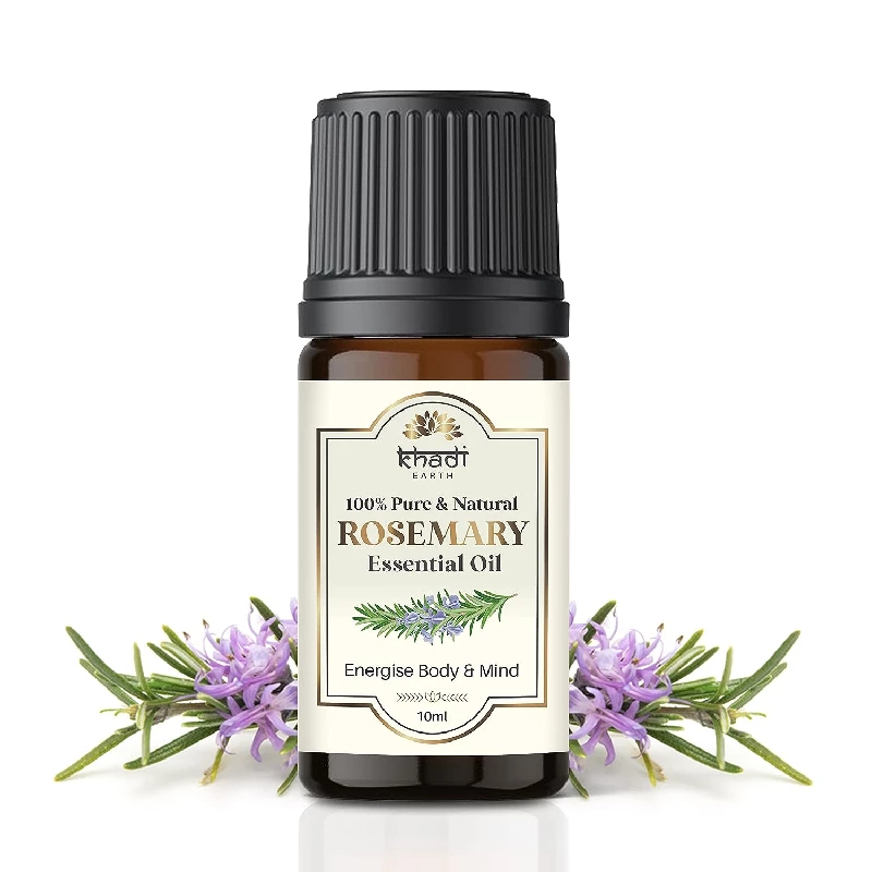 Khadi Earth 100% Pure and Natural Rosemary Essential Oil Khadi Earth 100% Pure and Natural Rosemary Essential Oil-Pack Size-10 ml