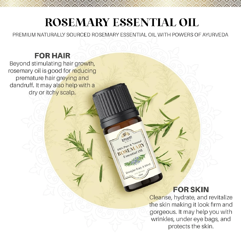 Khadi Earth 100% Pure and Natural Rosemary Essential Oil - Image 2