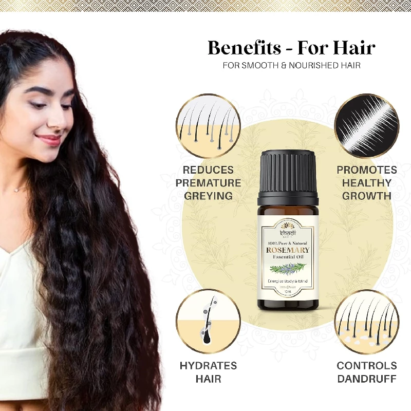 Khadi Earth 100% Pure and Natural Rosemary Essential Oil - Image 3