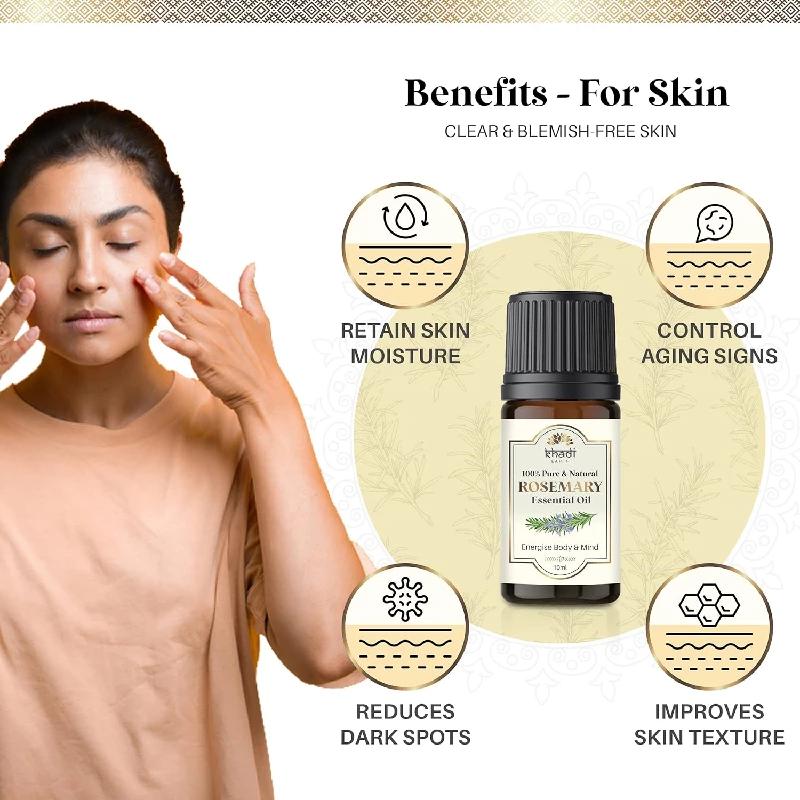 Khadi Earth 100% Pure and Natural Rosemary Essential Oil - Image 4