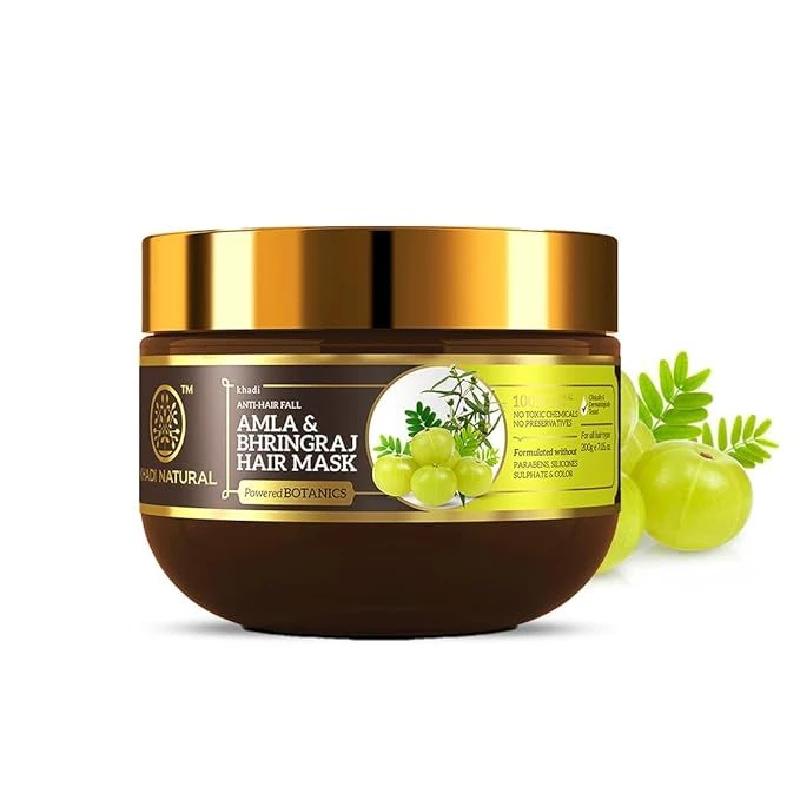Khadi Natural Amla & Bhringraj Hair Mask Khadi Natural Amla & Bhringraj Hair Mask-Pack Size-200 g