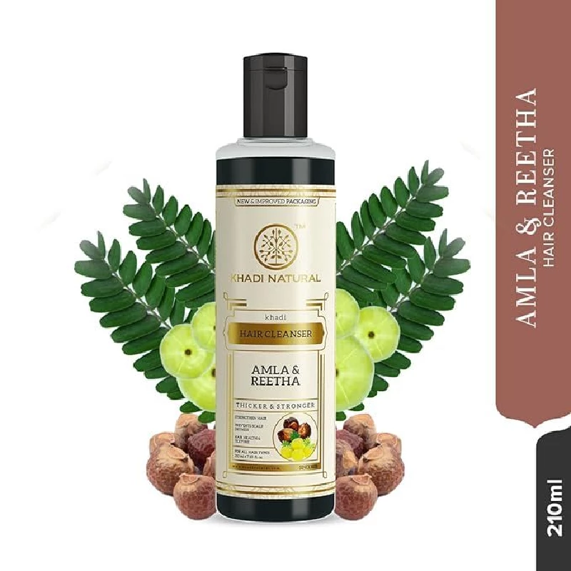 Khadi Natural Amla & Reetha Hair Cleanser (Shampoo) Thicker & Stronger Hair - Image 6