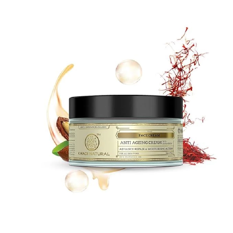 Khadi Natural Anti Ageing Cream Khadi Natural Anti Ageing Cream-Pack Size-50 g