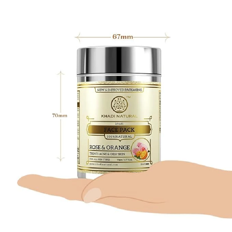 Khadi Natural Ayurvedic Rose & Orange Face Pack - Image 6