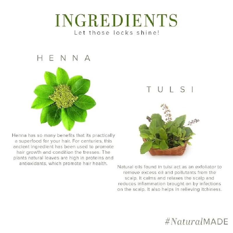 Khadi Natural Heena & Tulsi Extra Conditioning Herbal Hair Shampoo - Image 7