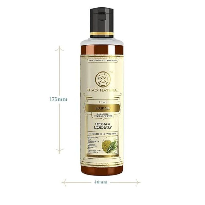 Khadi Natural Henna Rosemary Hair Oil For Hair Growth Paraben & Mineral Oil Free - Image 5
