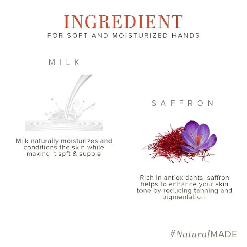 Khadi Natural Milk & Saffron Herbal Hand Cream - Image 3