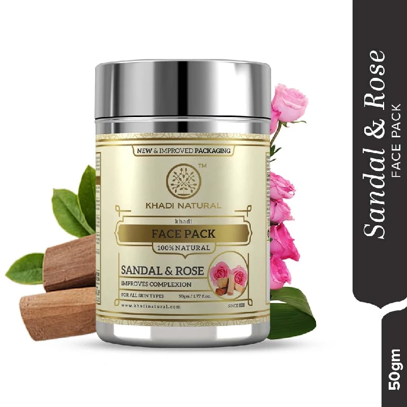 Khadi Natural Sandal & Rose Face Pack Removes Dead Skin Cells - Image 5