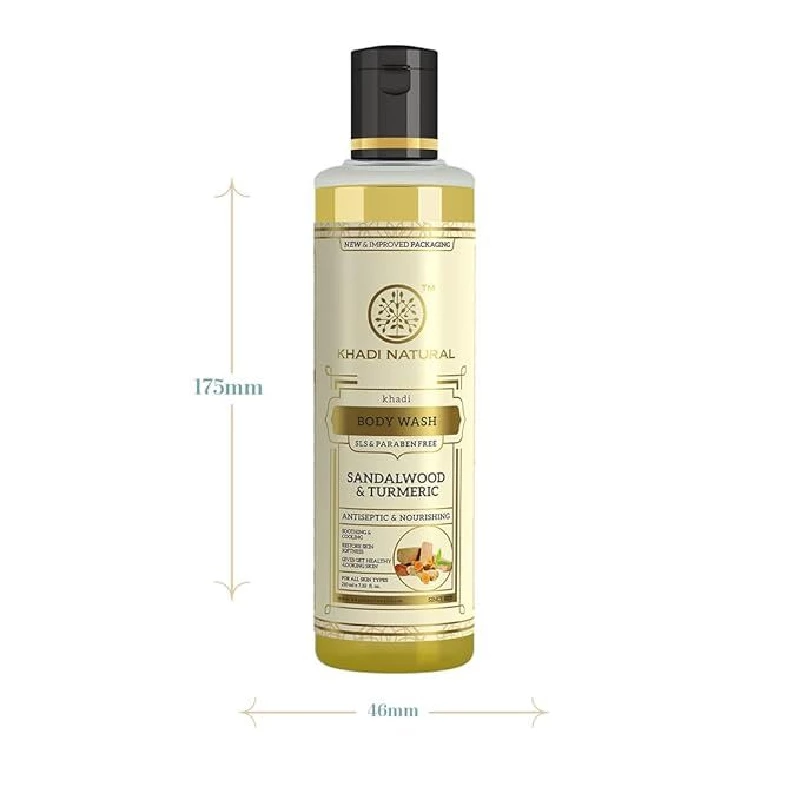 Khadi Natural Sandal & Turmeric Herbal Body Wash - Image 5