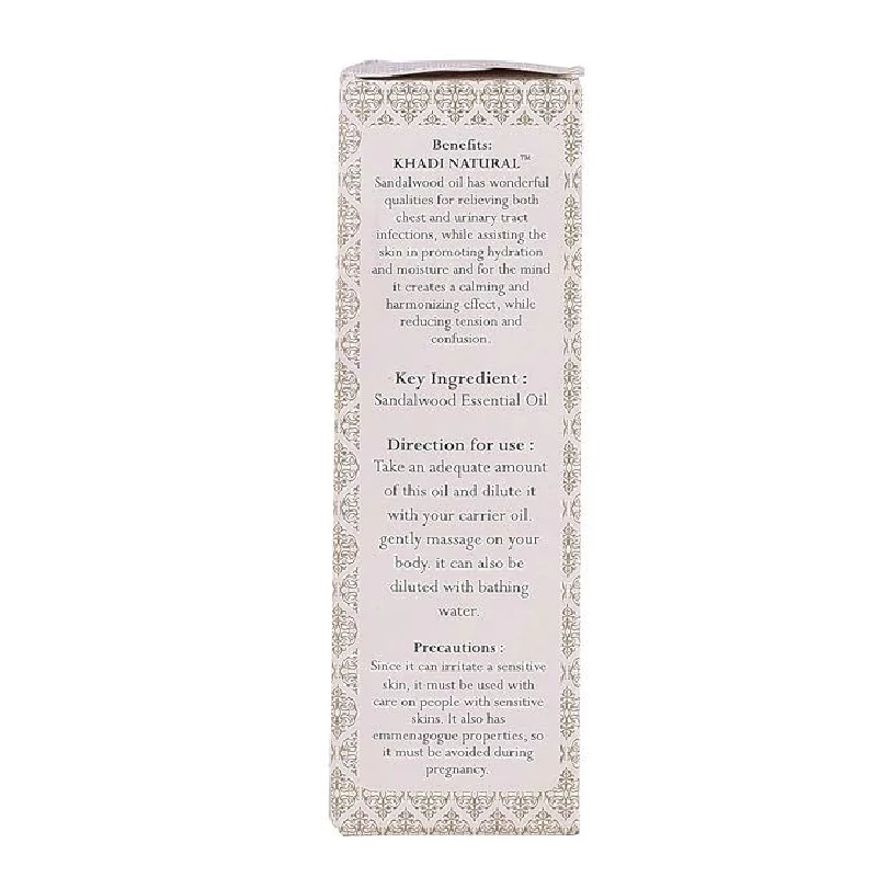 Khadi Natural Sandalwood Essential Oil - Image 2