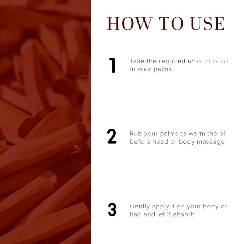Khadi Natural Sandalwood Massage Oil Soothes & Moisturizes - Image 3