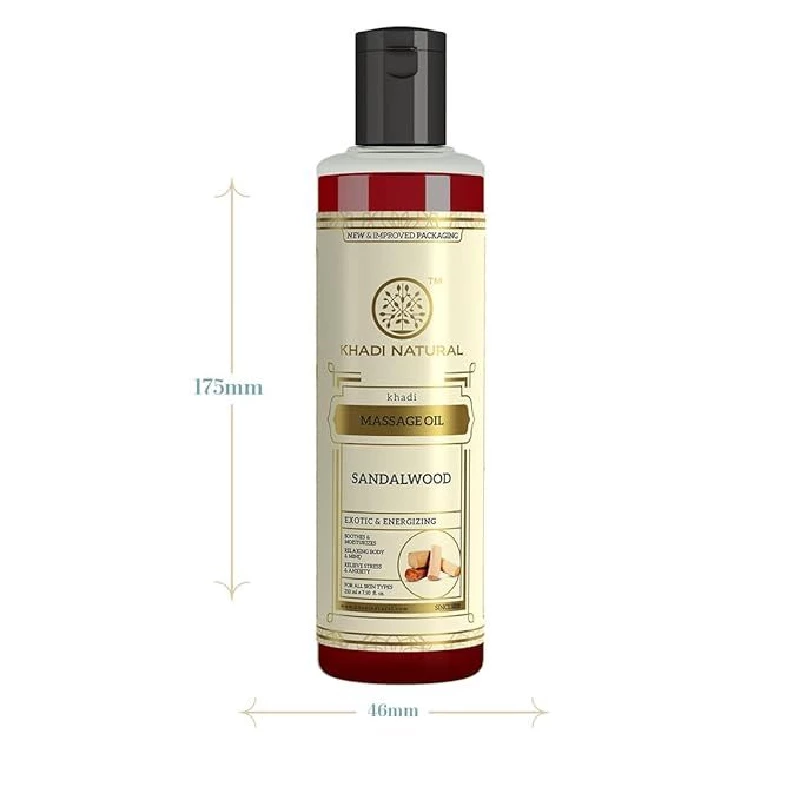 Khadi Natural Sandalwood Massage Oil Soothes & Moisturizes - Image 5