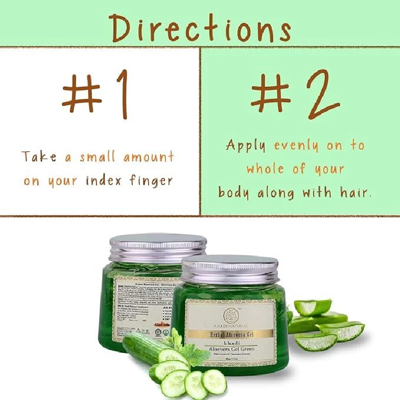 Khadi Natural Trasparent Aloe Vera Facial Massage Gel Hydrates & Soften Skin - Image 6