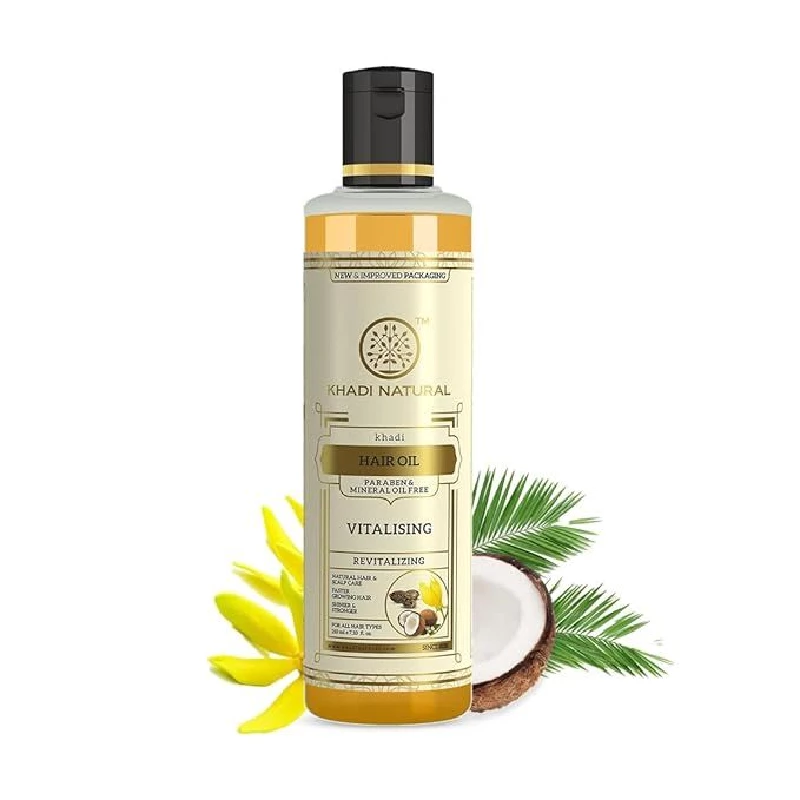 Khadi Natural Vitalising Herbal Hair Oil Khadi Natural Vitalising Herbal Hair Oil-Pack Size-210 ml
