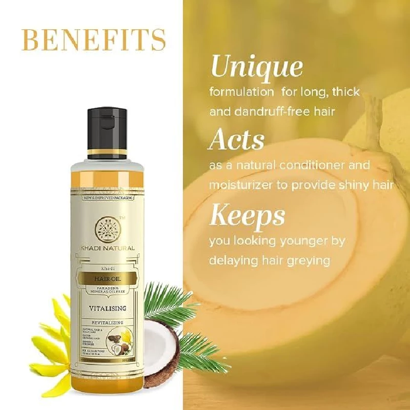 Khadi Natural Vitalising Herbal Hair Oil - Image 2