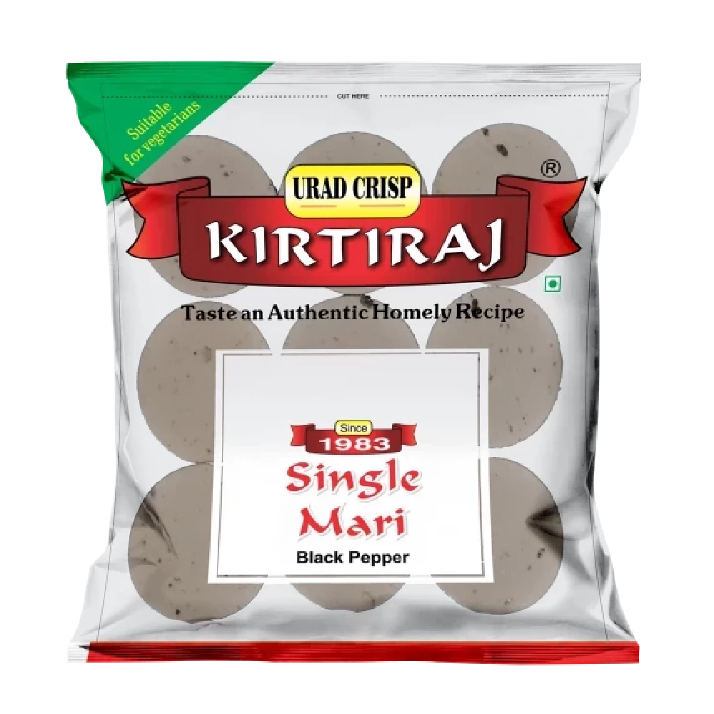 Kirtiraj Single Mari Papad [Mini Bite] Kirtiraj Single Mari Papad [Mini Bite]-Pack Size-500 g