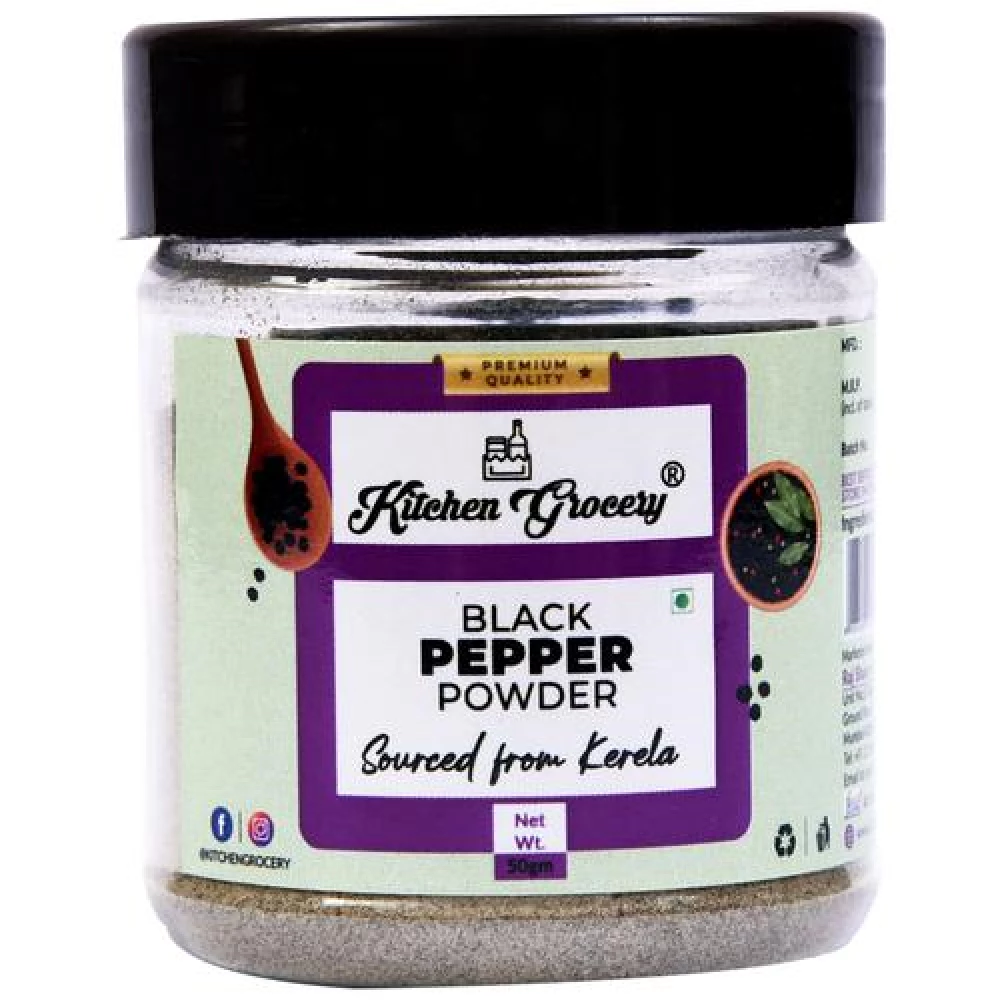 Kitchen Grocery Black Pepper Powder - Enhances Flavour Kitchen Grocery Black Pepper Powder - Enhances Flavour--50 g