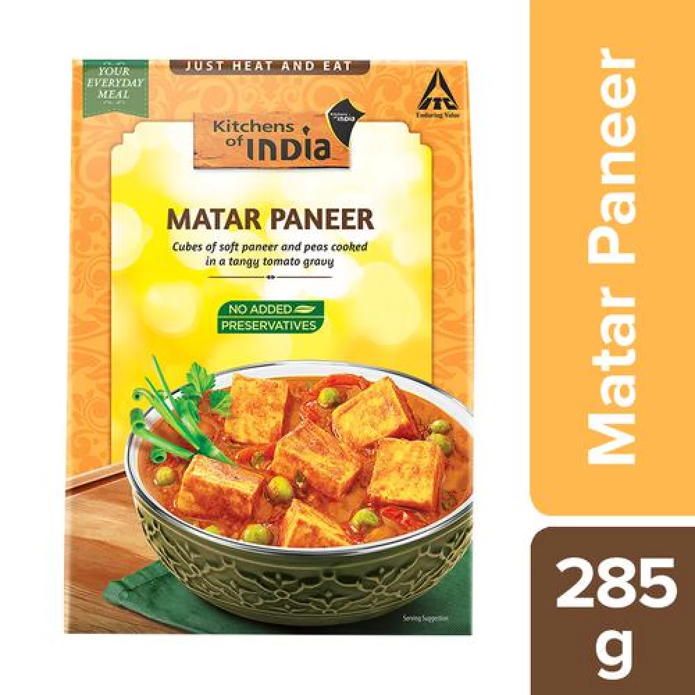 Kitchens Of India Matar Paneer - Ready To Eat Indian Dish Kitchens Of India Matar Paneer - Ready To Eat Indian Dish--285 g Carton