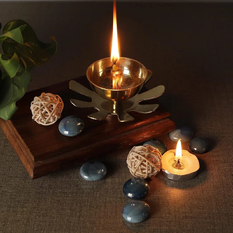 Klassic Decorative Designer Lotus Petal Shaped Akhand Diya - Image 2