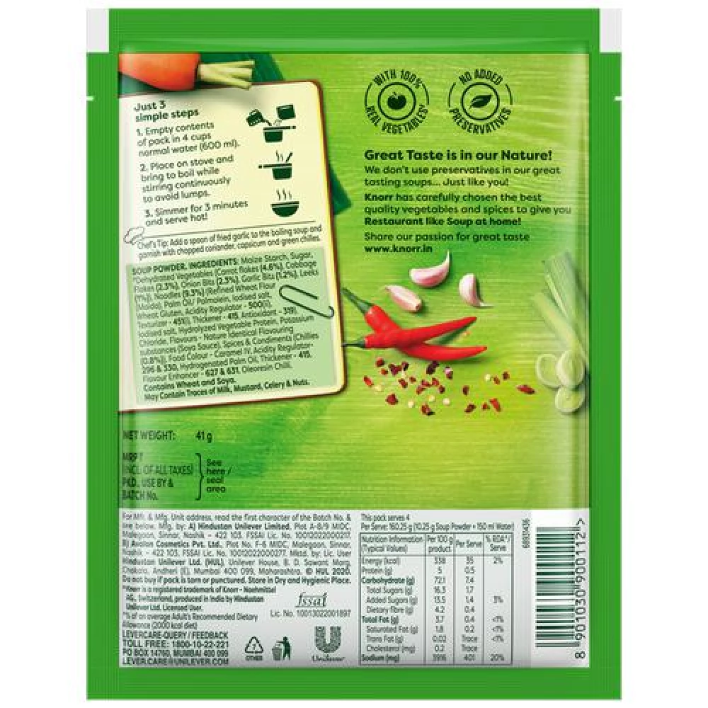 Knorr Chinese Hot & Sour Soup - 100% Real Vegetables - Image 3