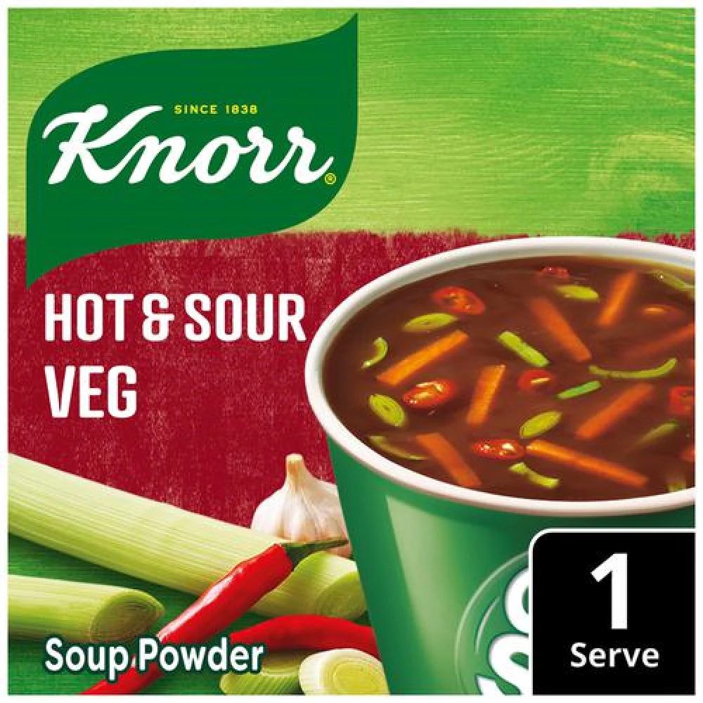 Knorr Hot & Sour Cup A Soup 100 Real Vegetables