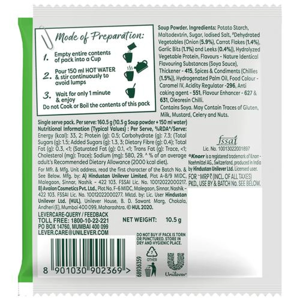 Knorr Hot & Sour Cup A Soup - 100% Real Vegetables - Image 3