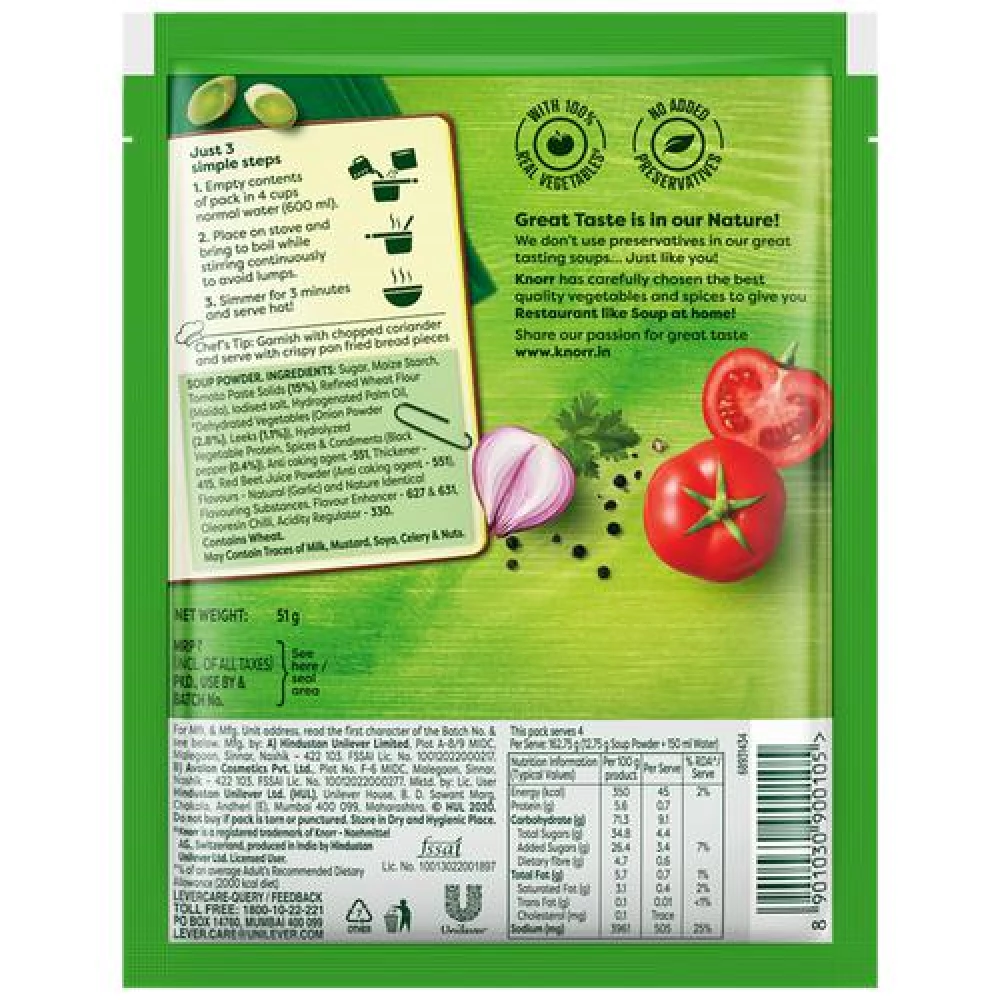 Knorr Thick Tomato Soup - 100% Real Vegetables - Image 3