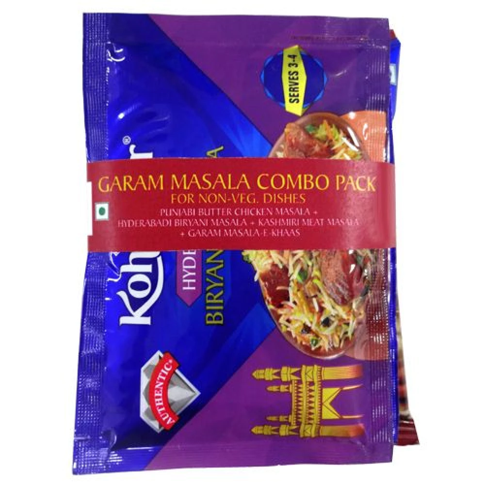 Kohinoor Masala Combo - Chicken 15 Gm + Meat 15 Gm + Punjabi Butter Chicken 15 Gm + Garam Masala 40 Gm - Image 2