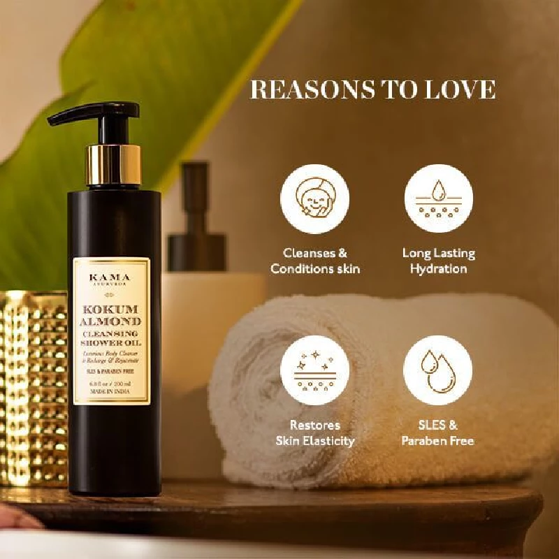 Kokum Almond Cleansing Shower Oil - Image 5