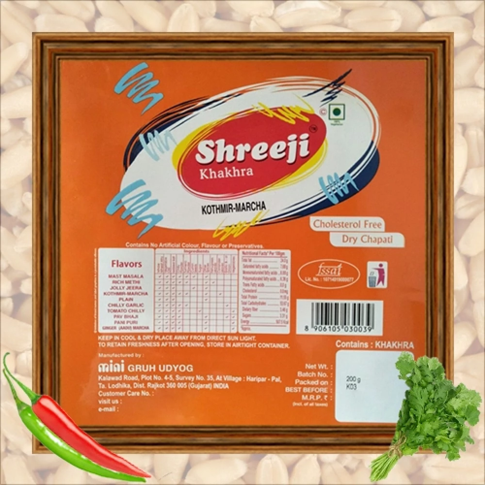 Kothmir Marcha Khakhra Kothmir Marcha Khakhra-Pack Size-400 g