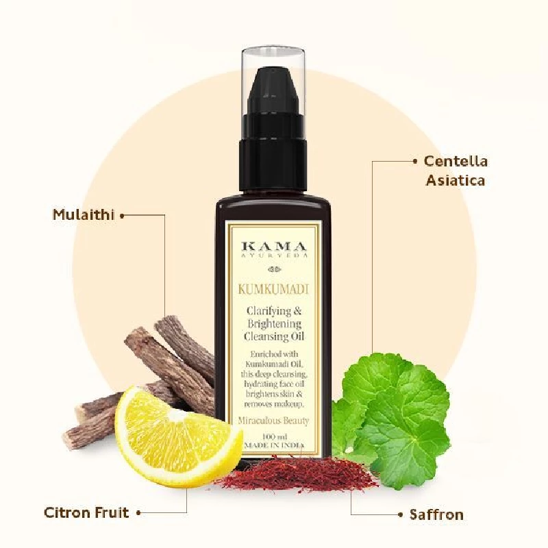 Kumkumadi Brightening Cleansing Oil - Image 4