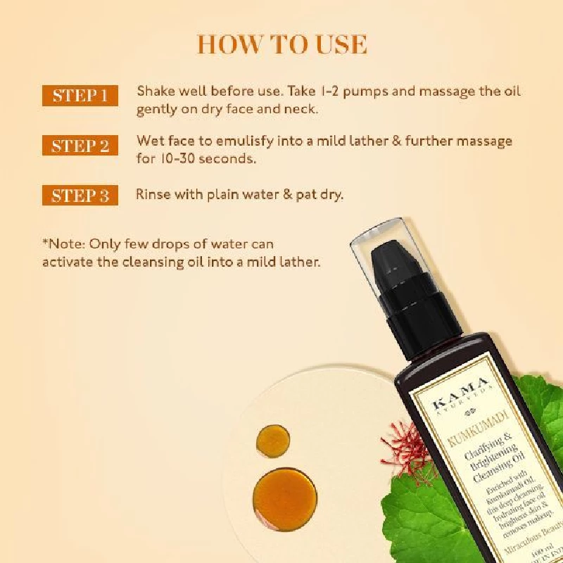 Kumkumadi Brightening Cleansing Oil - Image 5