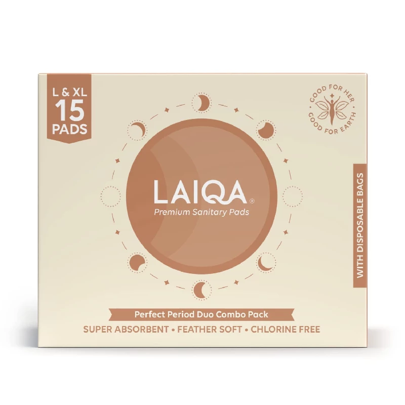 LAIQA Ultra Soft Day & Night Sanitary Pads LAIQA Ultra Soft Day & Night Sanitary Pads-Pack Size-17 Pads