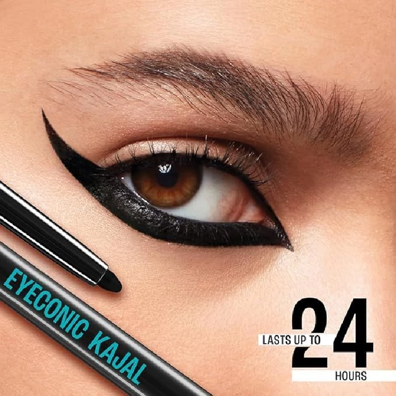 Lakme Eyeconic Black Kajal, Matte Kohl Liner In A Twist Up Pencil - Image 3