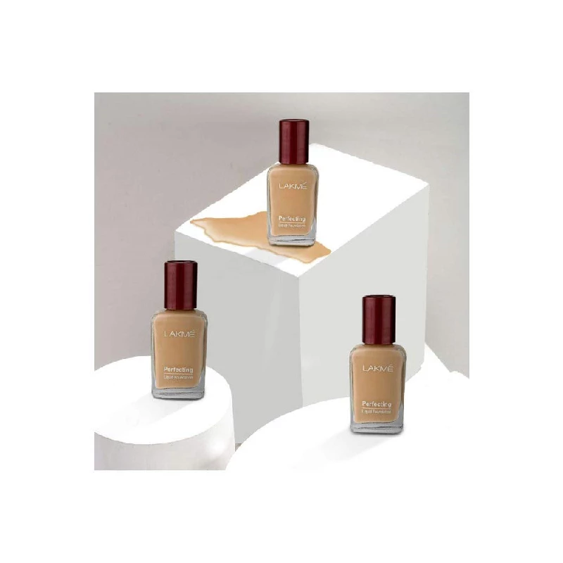 Lakme Perfecting Liquid Pearl Foundation with Waterproof Full Coverage Long Lasting - Image 3