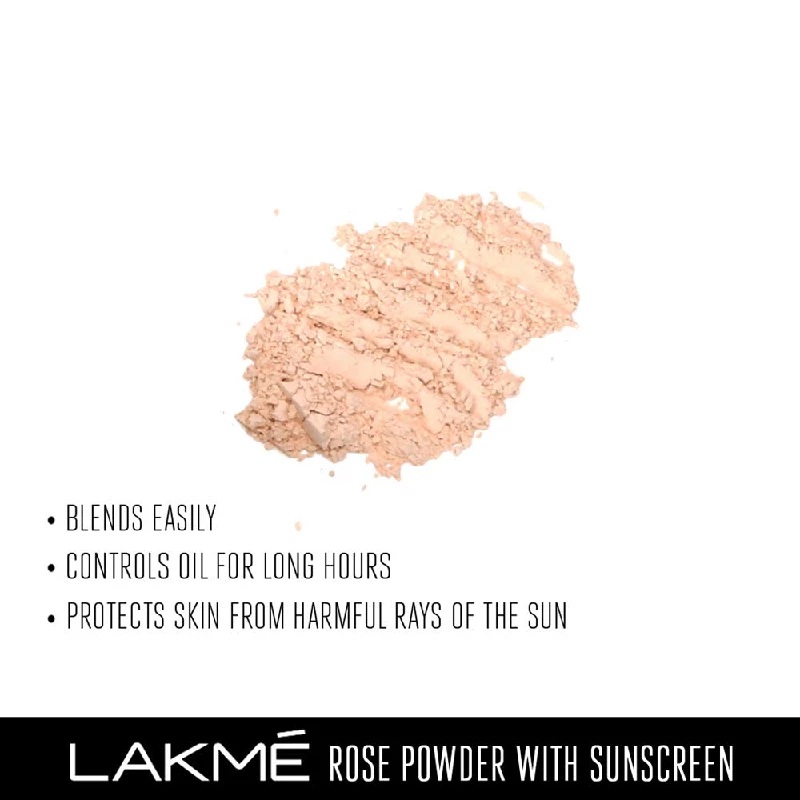 Lakme Rose Loose Face Powder with Sunscreen - Soft Pink - Image 6