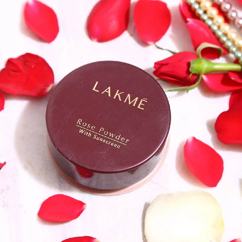Lakme Rose Loose Face Powder with Sunscreen - Soft Pink - Image 8