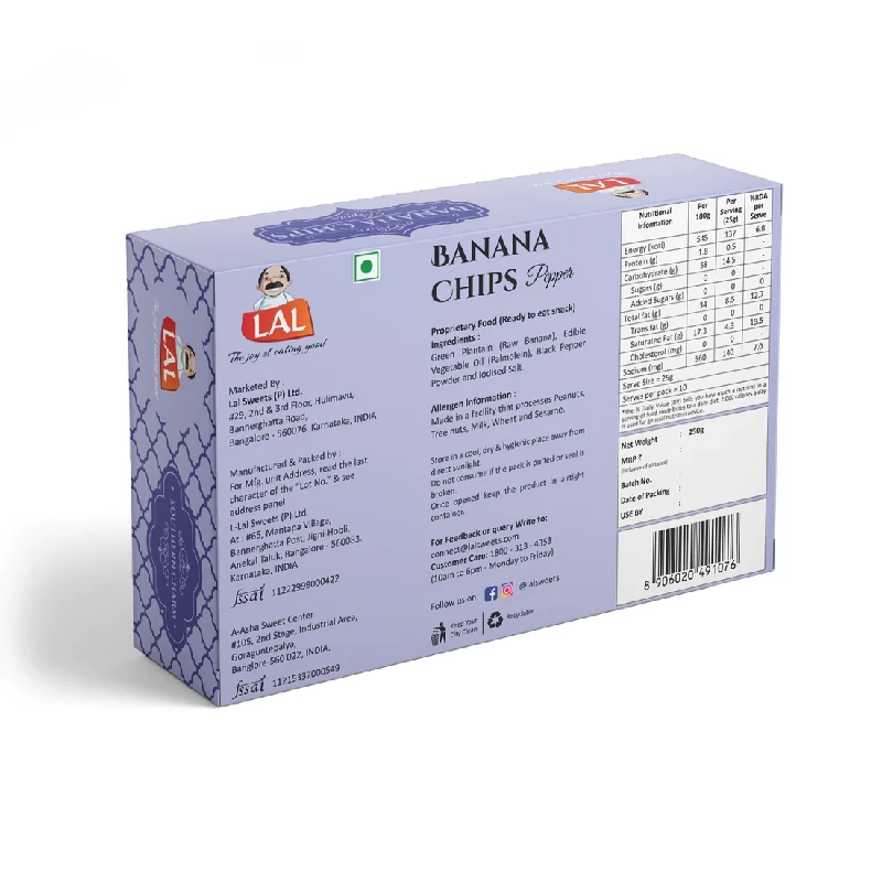 Lal Sweets Banana Chips Pepper - Image 2