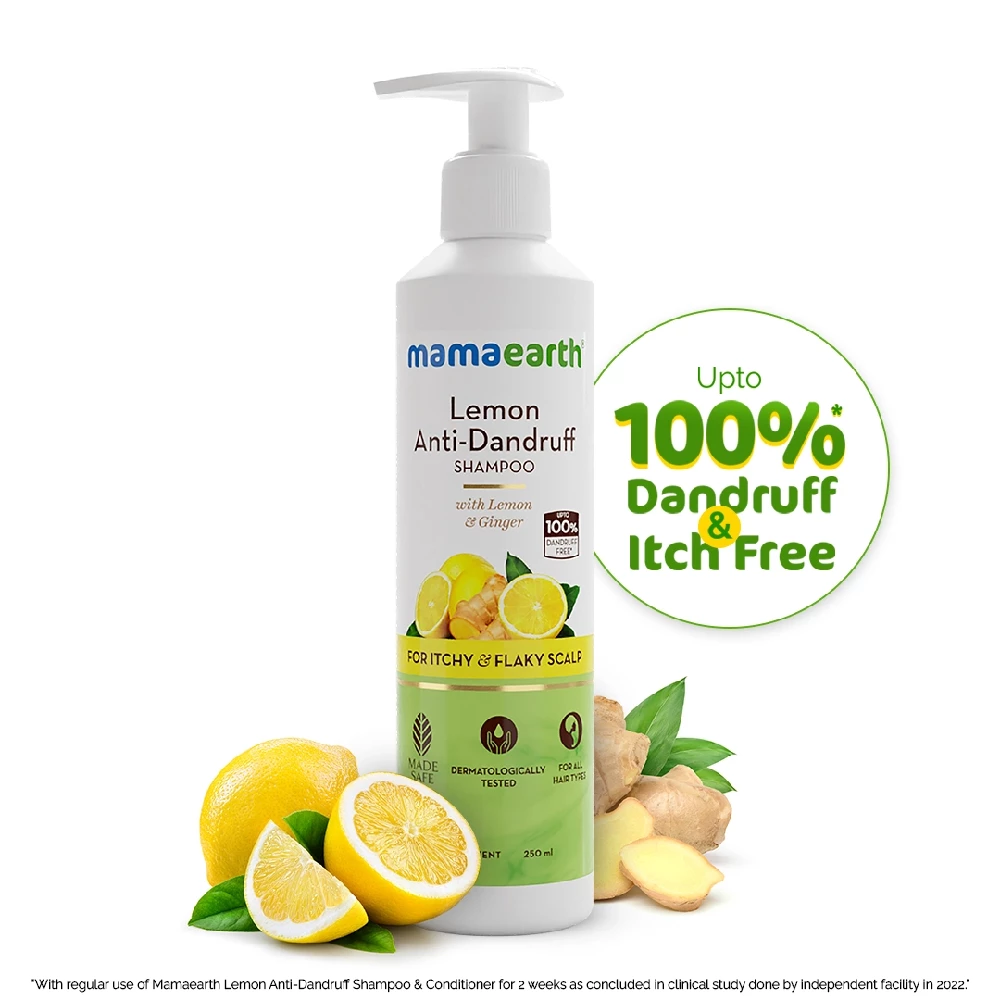 Lemon Anti-Dandruff Shampoo with Lemon & Ginger for up to 100% Dandruff & Itch-free Scalp - Image 1