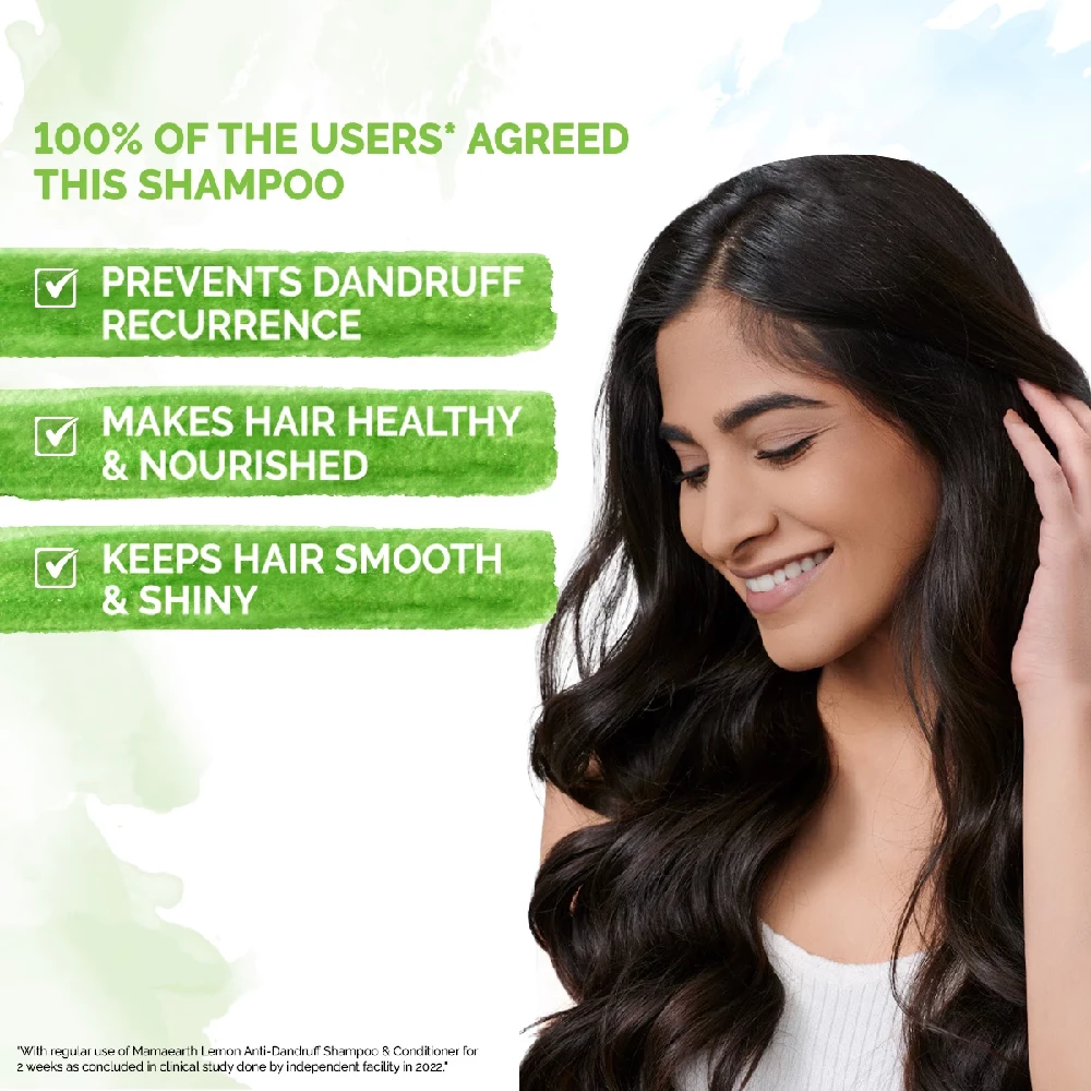Lemon Anti-Dandruff Shampoo with Lemon & Ginger for up to 100% Dandruff & Itch-free Scalp - Image 4