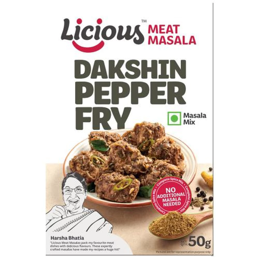 Licious Dakshin Pepper Fry Masala Licious Dakshin Pepper Fry Masala--50 g