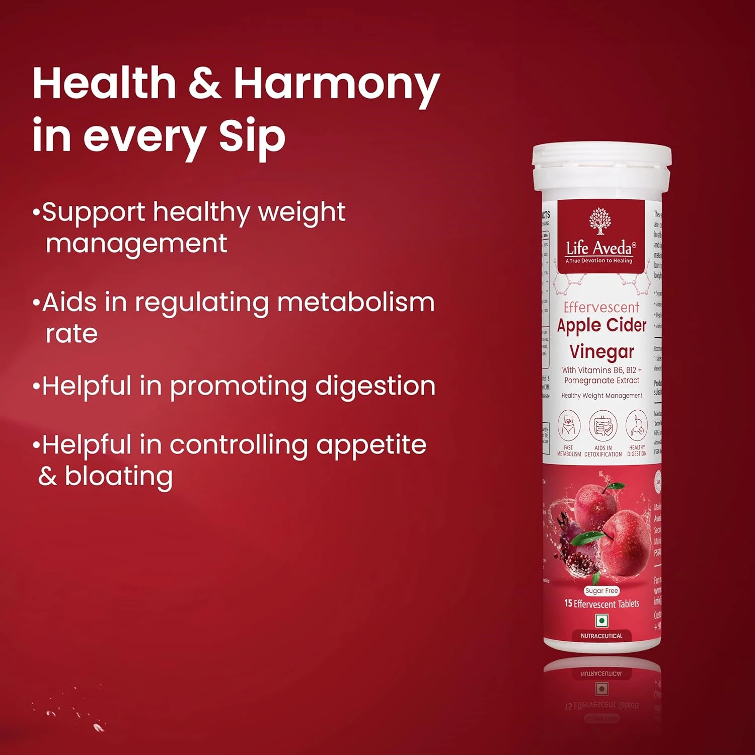 Life Aveda Apple Cider Vinegar Effervescent Tablet - Image 5